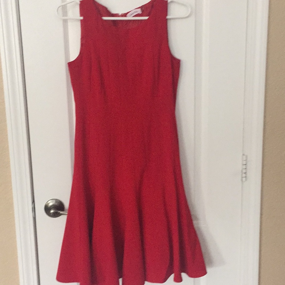 Red Calvin Klein dress